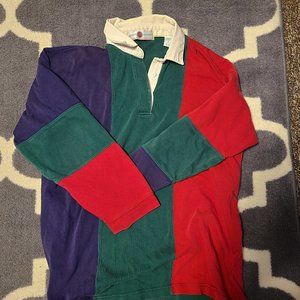 Men's Vintage Long Sleeve Rugby Polo